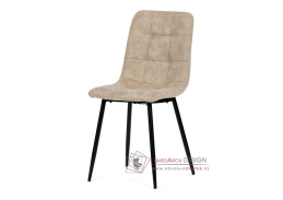 CT-281 CRM3, jídelní židle, černá / látka cowboy krémová