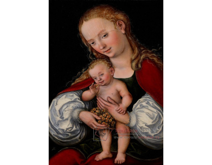 VlCR-136 Lucas Cranach - Madonna s dítětem a hroznem