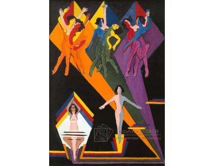 VELK 74 Ernst Ludwig Kirchner - Tančící dívky v barevných paprscích