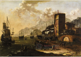 DDSO-1704 Johann Anton Eismann - Středomořský přístav s loděmi