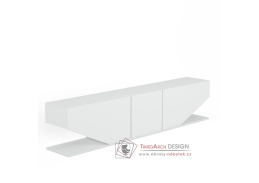 MONTI, televizní stolek 3-dveřový, bílá