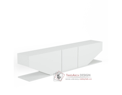 MONTI, televizní stolek 3-dveřový, bílá