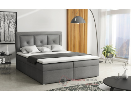 MIRABEL PLUS BOX, čalouněná postel 140x200cm - boxspring, výběr čalounění