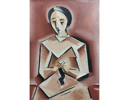 A-8507 Josef Čapek - Žena pletouci punčochy