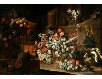 DDSO-4576 Neznámý autor - Zátiší s květinami a ovocem