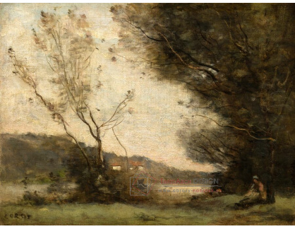 A-7023 Jean-Baptiste Camille Corot - U řeky