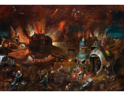 D-6642 Hieronymus Bosch - Noční krajina s pokušením svatého Antonína