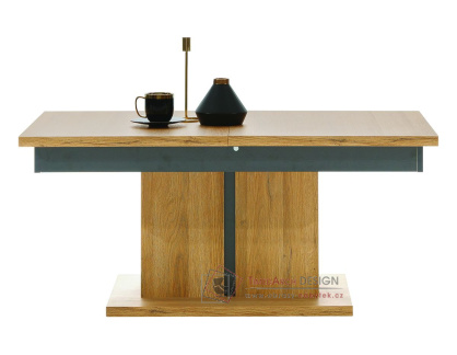 YORK Y14, konferenční stolek rozkládací 114-144x68cm, dub granson / grafit