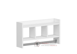 ASYA, nástěnná police s držákem, bílá