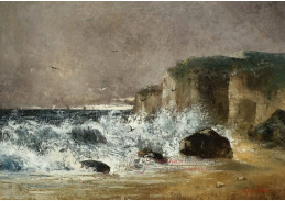 A-2135 Gustave Courbet - Bouřlivé počasí v Etretatu