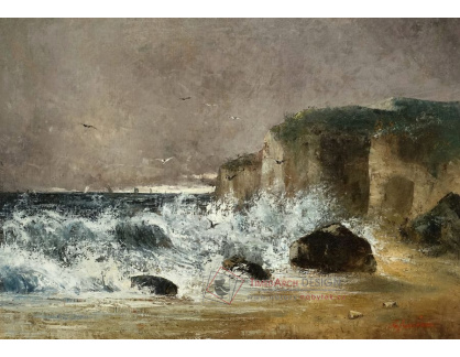 A-2135 Gustave Courbet - Bouřlivé počasí v Etretatu