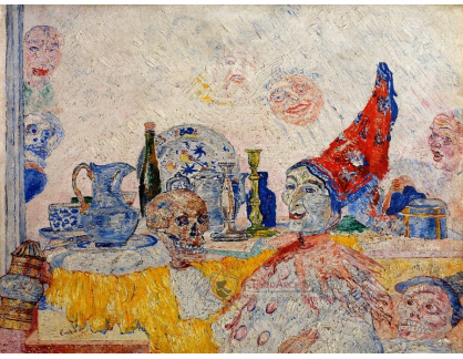 A-6987 James Ensor - Pierrot a kostlivec ve žlutém hábitu