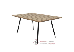 AZ-F1407 NAT, zahradní stůl 160x95cm, černá / polywood hnědý