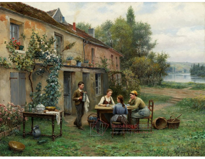 KO III-72 Daniel Ridgway Knight - Káva v zahradě