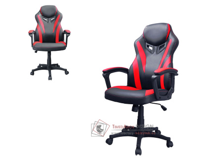 KA-Y209 RED, herní židle, ekokůže červená + černá