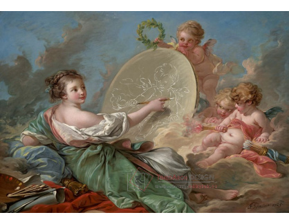 D-6192 Francois Boucher - Alegorie malířství