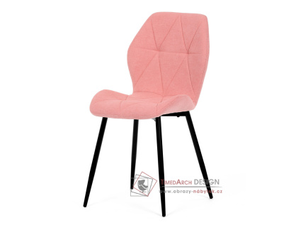 CT-285 PINK2, jídelní židle, černá / látka růžová