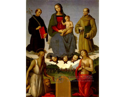 VSO148 Pietro Perugino - Madonna s dítětem a světci
