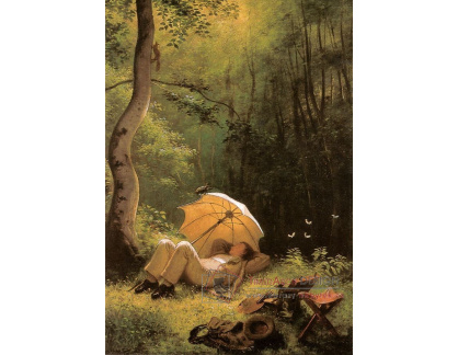 VSO 1215 Carl Spitzweg - Malíř v lese pod deštníkem