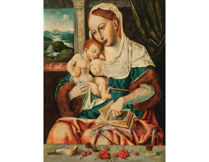 A-8042 Joos van Cleve - Madona s dítětem a knihou