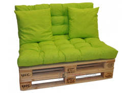 Polstry na paletový nábytek - látka světle zelený melír