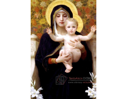 R15-90 Adolph William Bouguereau - Madona mezi liliemi