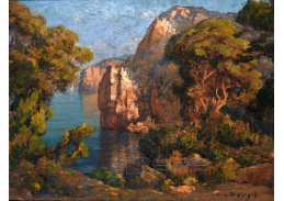 KO III-128 Eugene-Francois-Adolphe Deshayes - Zátoka mezi skalami a stromy