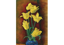 A-8266 Moise Kisling - Váza se žlutými tulipány