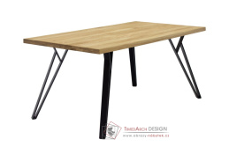 SYSTEM S40305, jídelní stůl 160x90cm, černá / dub exkluziv