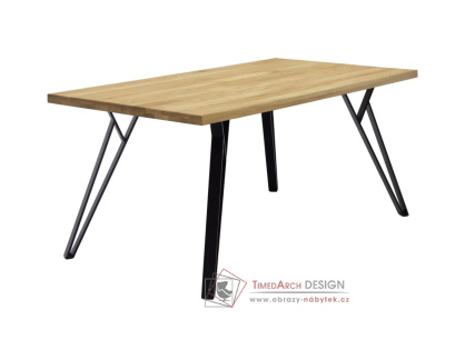 SYSTEM S40305, jídelní stůl 160x90cm, černá / dub exkluziv