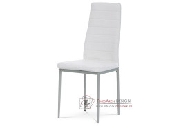 DCL-377 WT, jídelní židle, šedá / ekokůže bílá