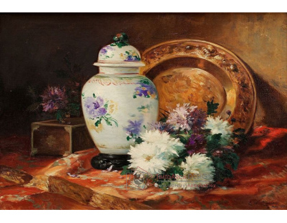 VZ214 Eugene Henri Cauchois - Zátiší s urnou a květinami