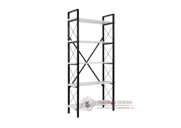 ELYSIAN, policový regál, černá / bílá