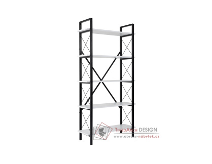 ELYSIAN, policový regál, černá / bílá