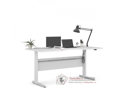 OFFICE 80400/320, výškově nastavitelný psací stůl, bílá / bílá