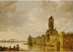 D-7323 Jan van Goyen - Hrad u řeky