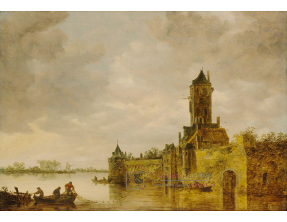 D-7323 Jan van Goyen - Hrad u řeky