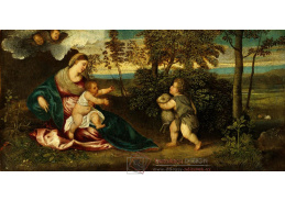 D-8395 Polidoro Lanzani - Madonna a dítě se svatým Janem v krajině