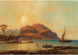 D-8855 Josef Carl Berthold Püttner - Pohled na záliv Palermo s Monte Pellegrino