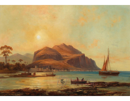 D-8855 Josef Carl Berthold Püttner - Pohled na záliv Palermo s Monte Pellegrino
