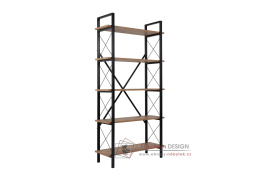 ELYSIAN, policový regál, černá / borovice Atlantic