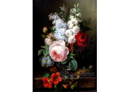 A-1387 Anne Vallayer-Coster - Váza s květinami s hnízdem