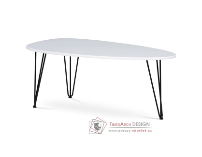 AF-3014 WT, konferenční stolek 120x67cm, černá / bílá