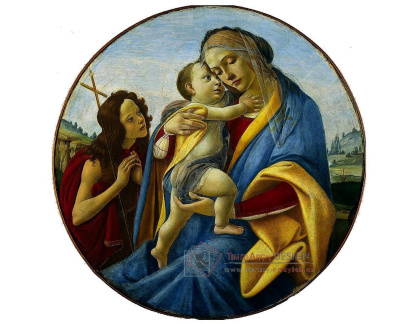 VR17-36 Sandro Botticelli - Madonna a dítě s Janem Křtitelem