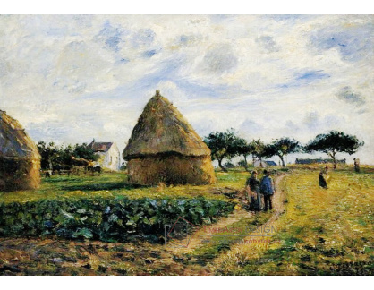 VCP-188 Camille Pissarro - Rolníci a stohy sena