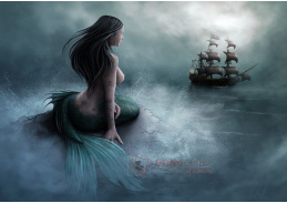 VL118 Neznámý autor - Mořská panna a pirátská loď