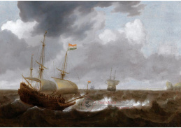DDSO-1685 Jan Porcellis - Plachetnice na rozbouřeném moři