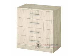 GENEWA 1, komoda se 4-mi zásuvkami, dub kraft