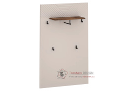 EYCO, věšákový panel, kašmír / dub castello