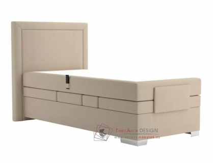 MARGO, čalouněná postel s elektrickým polohováním 90x200cm box-spring, výběr provedení